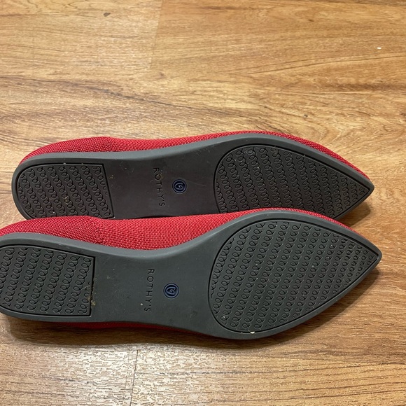 Rothy's Bright Red Textile The Point Ballet Flats Shoes Women’s US 9 EU 40 - Picture 4 of 5